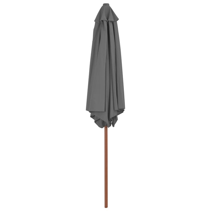 Parasol met houten paal 270 cm antraciet