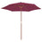 Parasol met houten paal 270 cm bordeauxrood