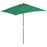 Parasol met houten paal 150x200 cm groen