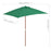 Parasol met houten paal 150x200 cm groen