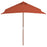 Parasol met houten paal 150x200 cm terracottakleurig