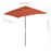 Parasol met houten paal 150x200 cm terracottakleurig