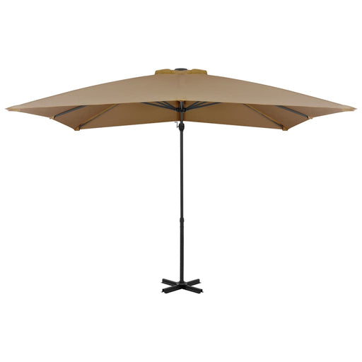 Zweefparasol met aluminium paal 250x250 cm taupe