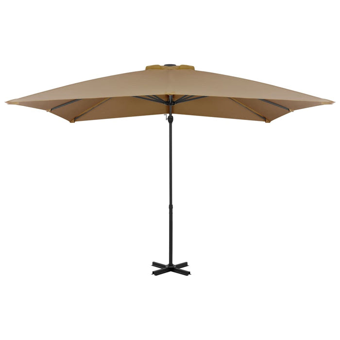 Zweefparasol met aluminium paal 250x250 cm taupe