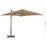 Zweefparasol met aluminium paal 250x250 cm taupe