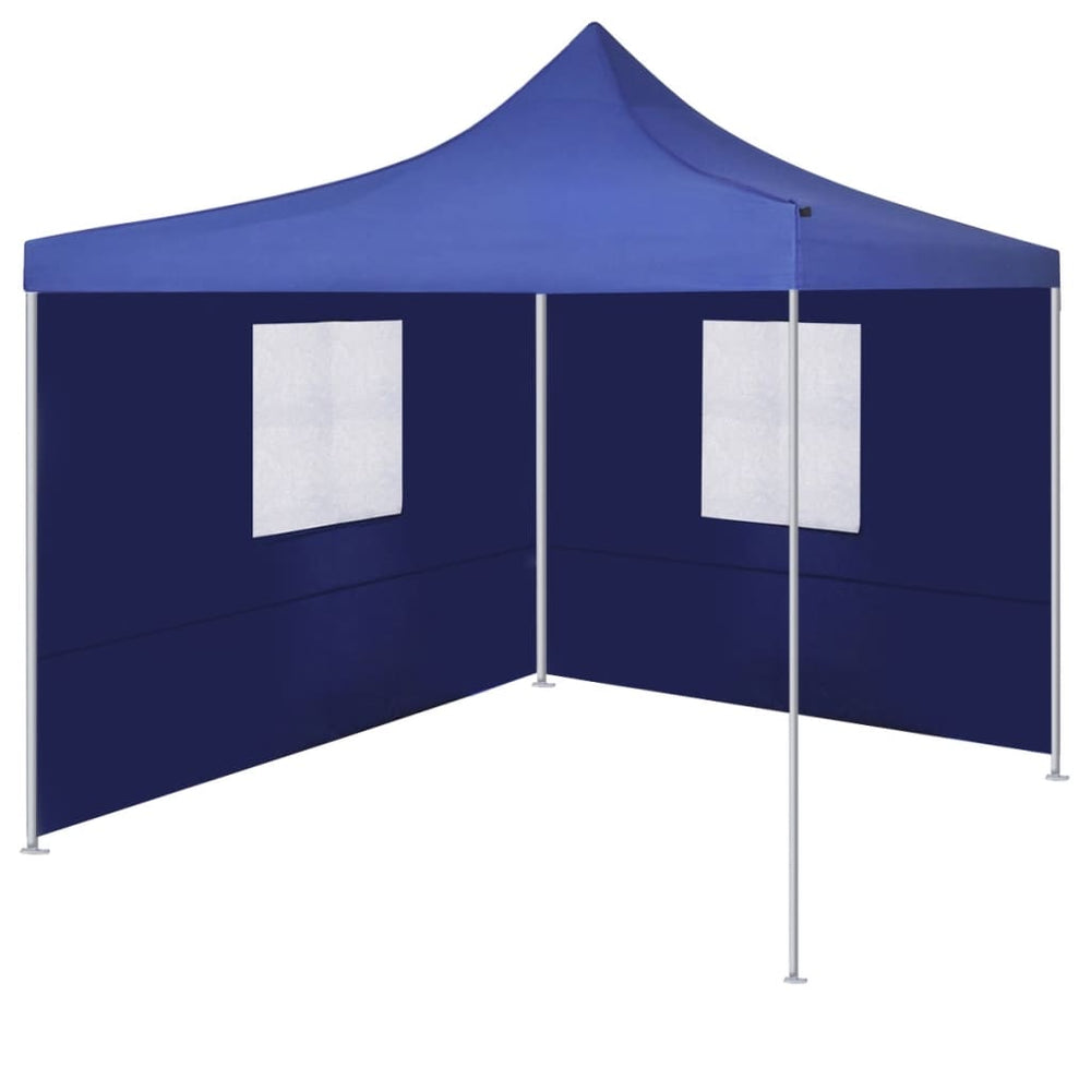 Vouwtent met 2 wanden 3x3 m blauw