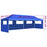 Vouwtent pop-up met 5 zijwanden 3x9 m blauw