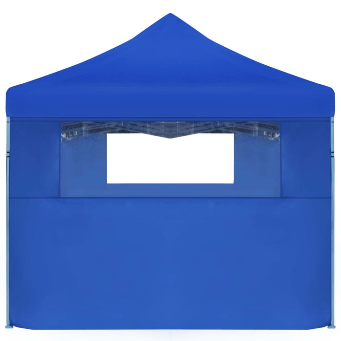 Vouwtent pop-up met 5 zijwanden 3x9 m blauw