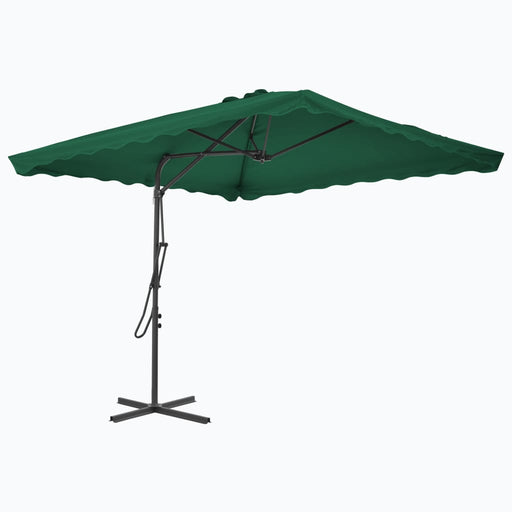 Parasol met stalen paal 250x250 cm groen