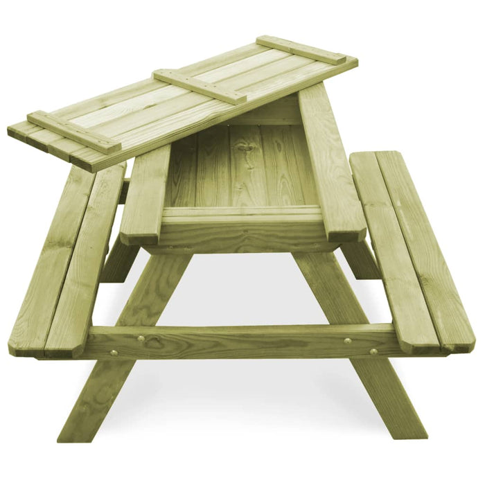 Picknicktafel met banken 90x90x58 cm geïmpregneerd grenenhout