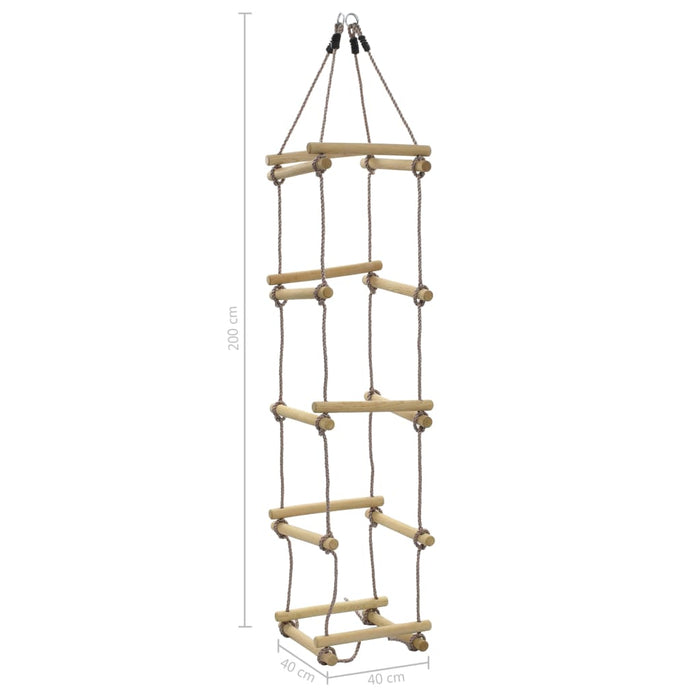 Touwladder 200 cm hout