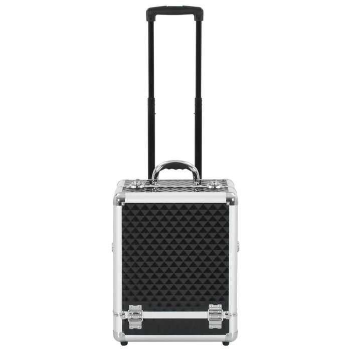 Make-up trolley 35x29x45 cm aluminium zwart