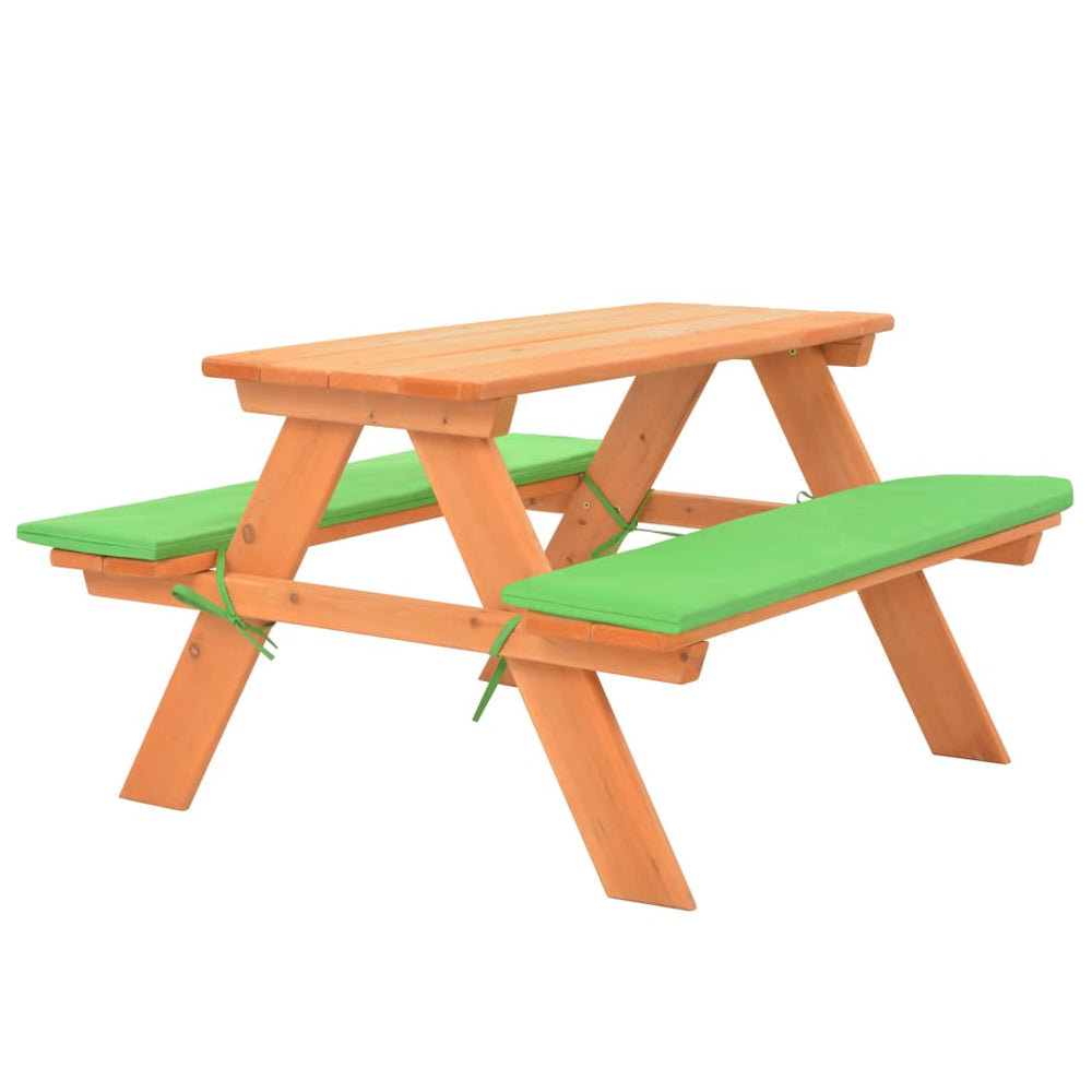 Kinderpicknicktafel met banken 89x79x50 cm massief vurenhout