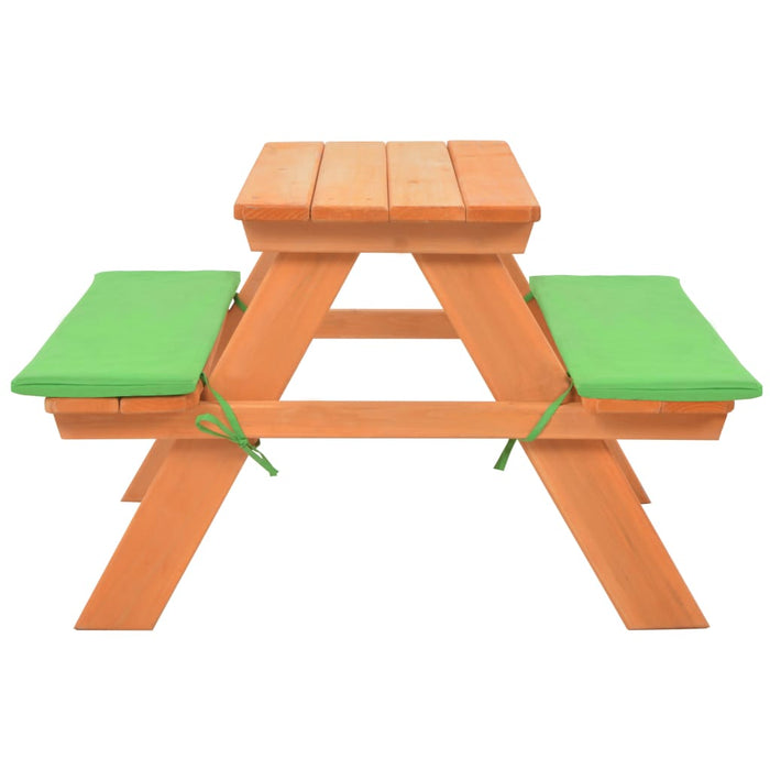 Kinderpicknicktafel met banken 89x79x50 cm massief vurenhout