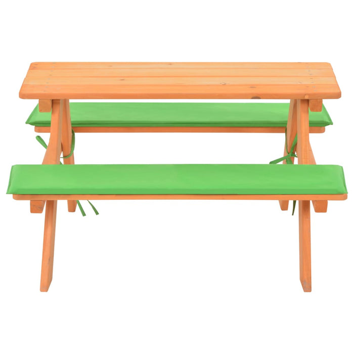 Kinderpicknicktafel met banken 89x79x50 cm massief vurenhout