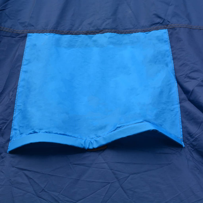 Tent 9-persoons polyester donkerblauw en blauw