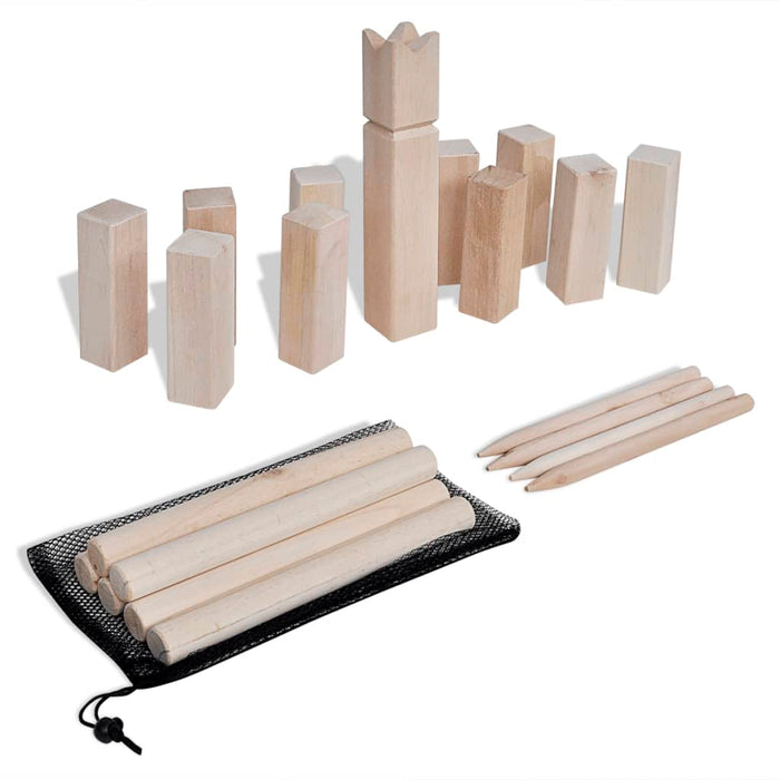 Houten Kubb spel set