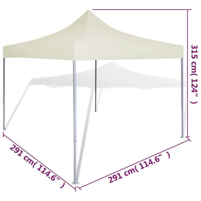 Partytent inklapbaar 3x3 m crème