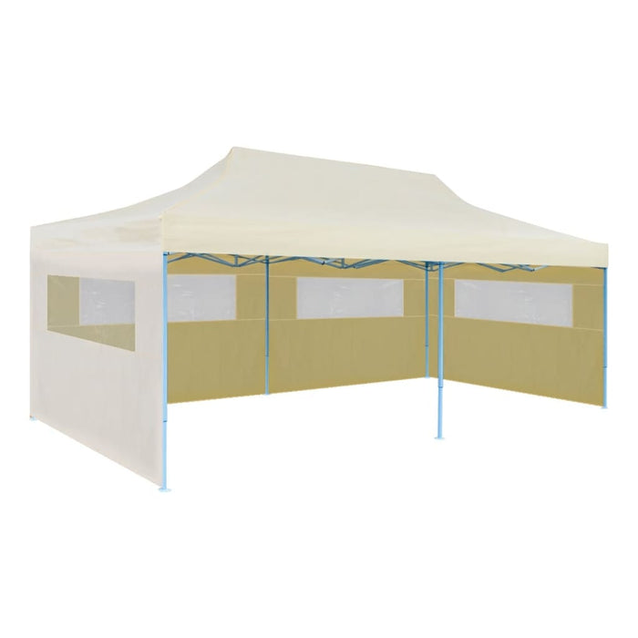 Partytent pop-up inklapbaar 3x6 m crème