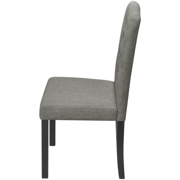 Eetkamerstoelen 2 st stof grijs