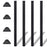 Tafelpoten in hoogte verstelbaar zwart 1100 mm 4 st