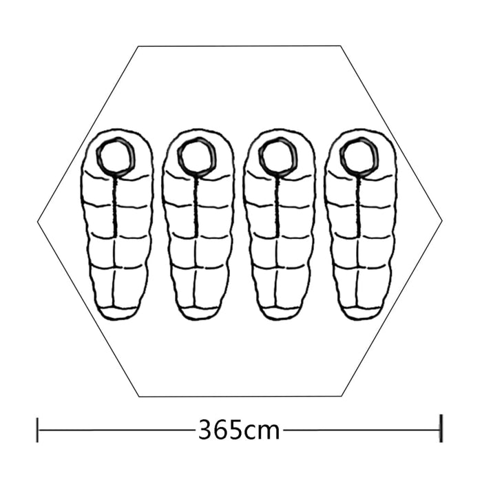 Tent 4-persoons blauw