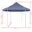 Partytent pop-up zeshoekig inklapbaar 3,6x3,1 m donkerblauw