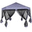 Partytent pop-up zeshoekig met 6 zijwanden 3,6x3,1 m donkerblauw