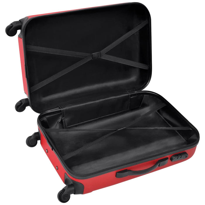 3-delige Kofferset hard 45,5/55/66 cm rood