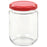 Jampotten met rode deksels 48 st 230 ml glas