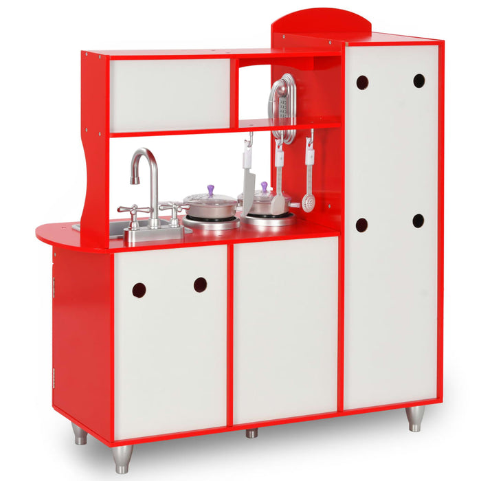 Kinderspeelkeuken 84x31x89 cm MDF rood