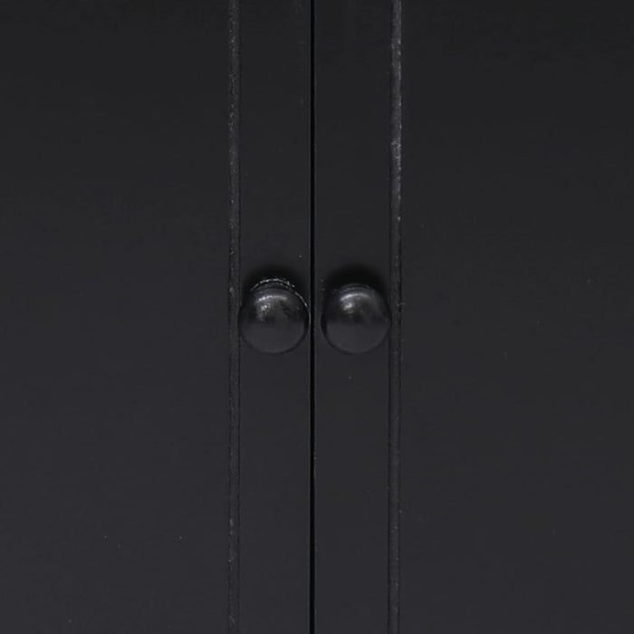 Bijzetkast 60x30x75 cm paulowniahout zwart