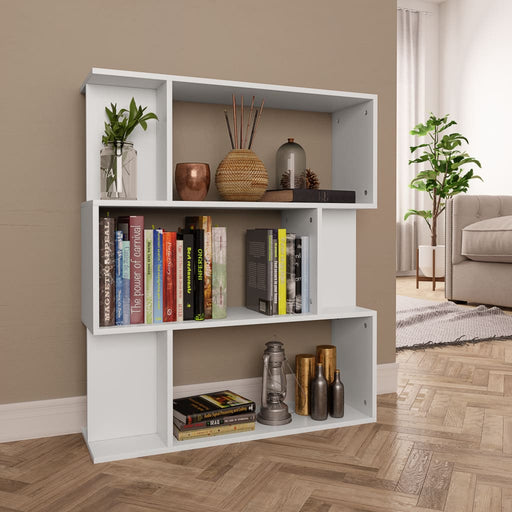 Boekenkast/kamerscherm 80x24x96 cm bewerkt hout wit