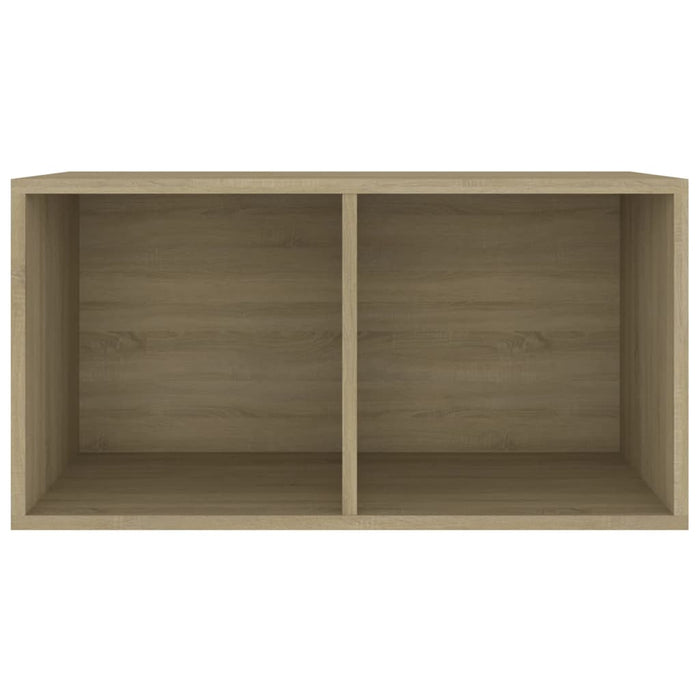 Opbergbox voor LP's 71x34x36 cm bewerkt hout sonoma eikenkleur