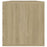 Opbergbox voor LP's 71x34x36 cm bewerkt hout sonoma eikenkleur