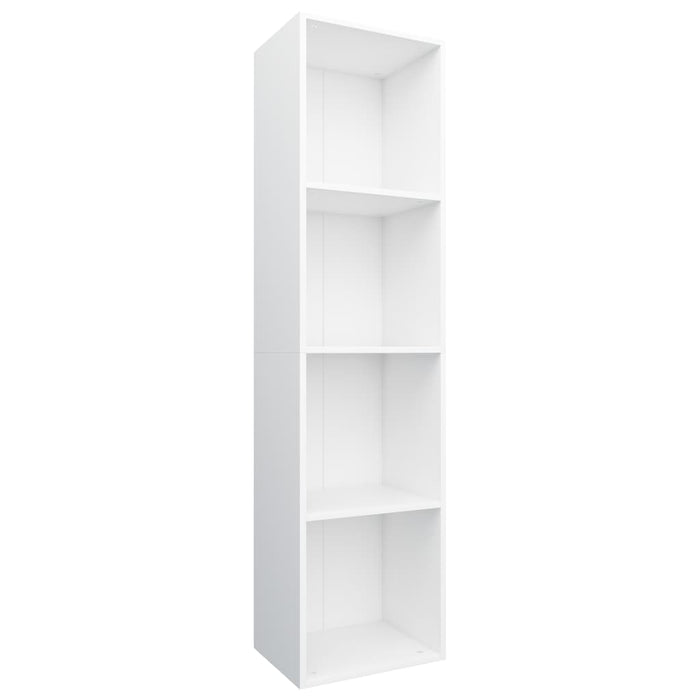 Boekenkast/tv-meubel 36x30x143 cm bewerkt hout wit