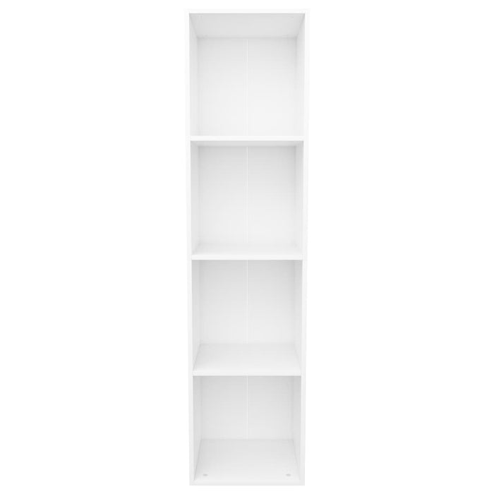 Boekenkast/tv-meubel 36x30x143 cm bewerkt hout wit