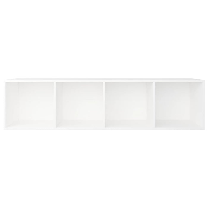 Boekenkast/tv-meubel 36x30x143 cm bewerkt hout wit