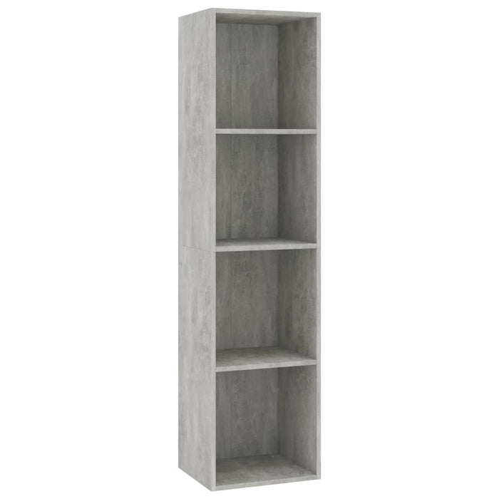 Boekenkast/tv-meubel 36x30x143 cm bewerkt hout betongrijs