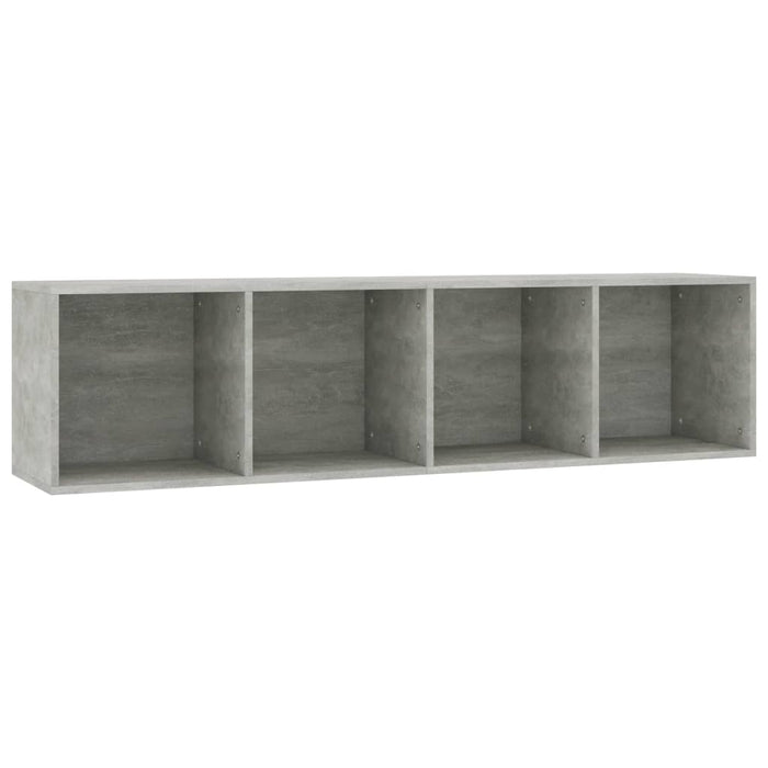 Boekenkast/tv-meubel 36x30x143 cm bewerkt hout betongrijs