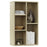 Boekenkast/dressoir 50x25x80 cm spaanplaat sonoma eikenkleurig