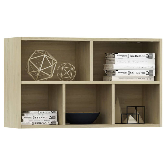 Boekenkast/dressoir 50x25x80 cm spaanplaat sonoma eikenkleurig