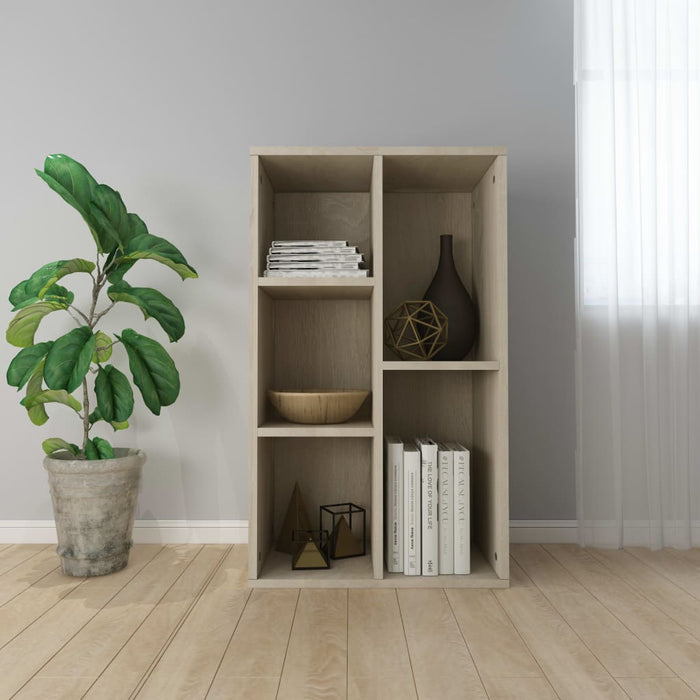 Boekenkast/dressoir 50x25x80 cm spaanplaat sonoma eikenkleurig