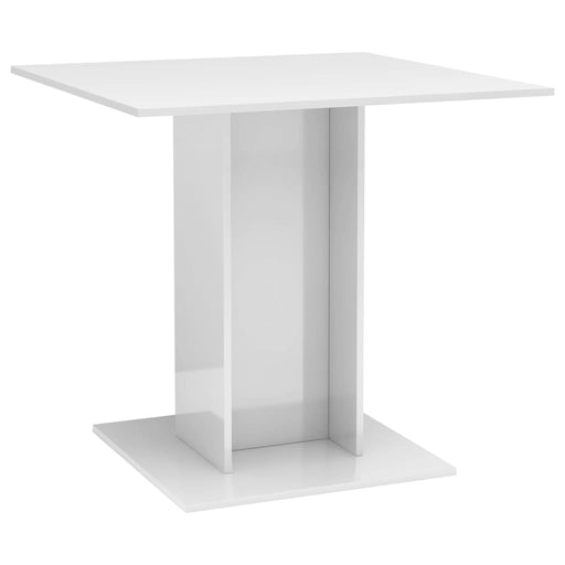 Eettafel 80x80x75 cm spaanplaat hoogglans wit
