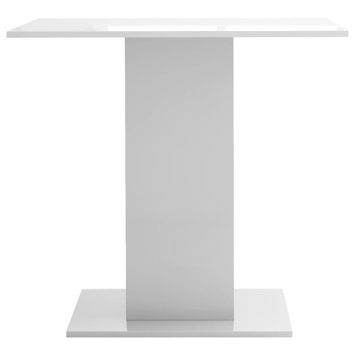 Eettafel 80x80x75 cm spaanplaat hoogglans wit