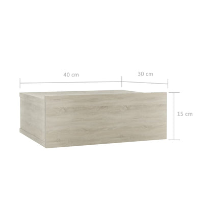 Nachtkastjes 2 st 40x30x15 cm bewerkt hout sonoma eikenkleurig