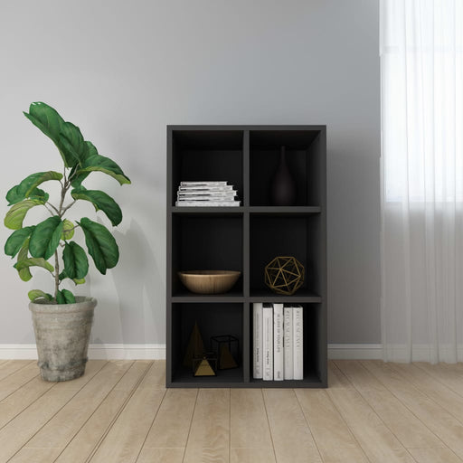 Boekenkast/dressoir 66x30x97,8 cm bewerkt hout zwart