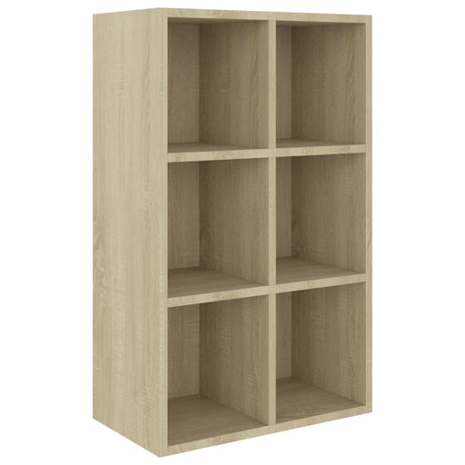 Boekenkast/dressoir 66x30x97,8cm bewerkt hout sonoma eikenkleur