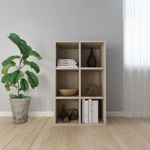 Boekenkast/dressoir 66x30x97,8cm bewerkt hout sonoma eikenkleur