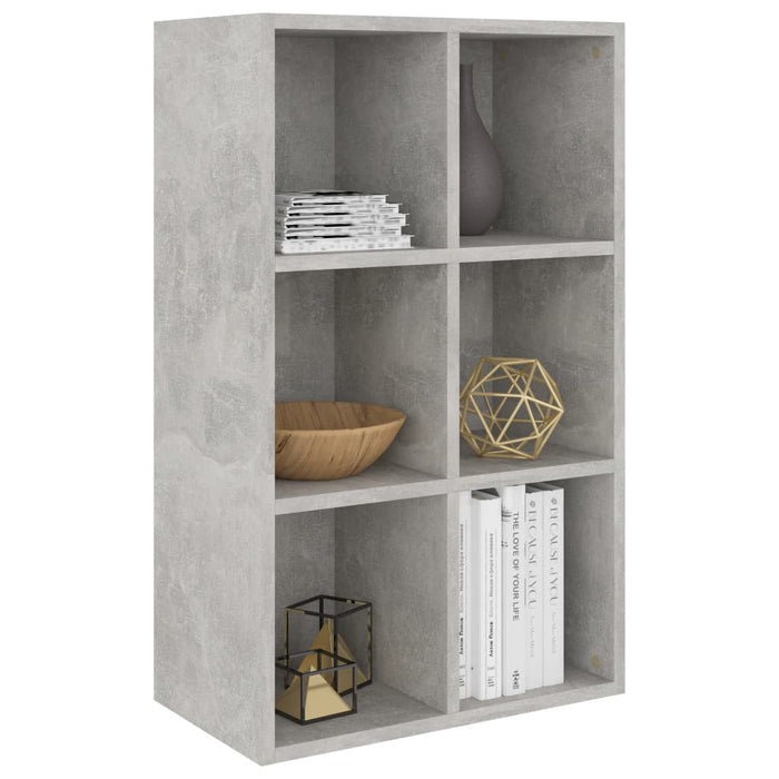 Boekenkast/dressoir 66x30x97,8 cm bewerkt hout betongrijs